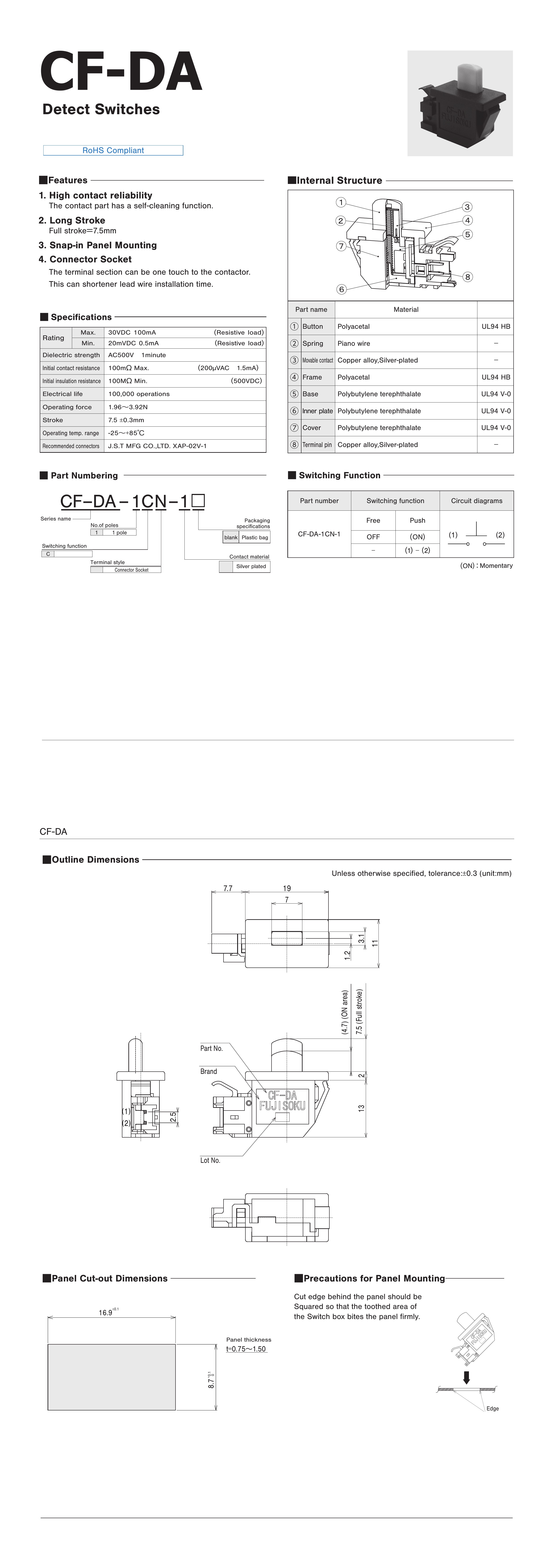 CF-DA Datasheet