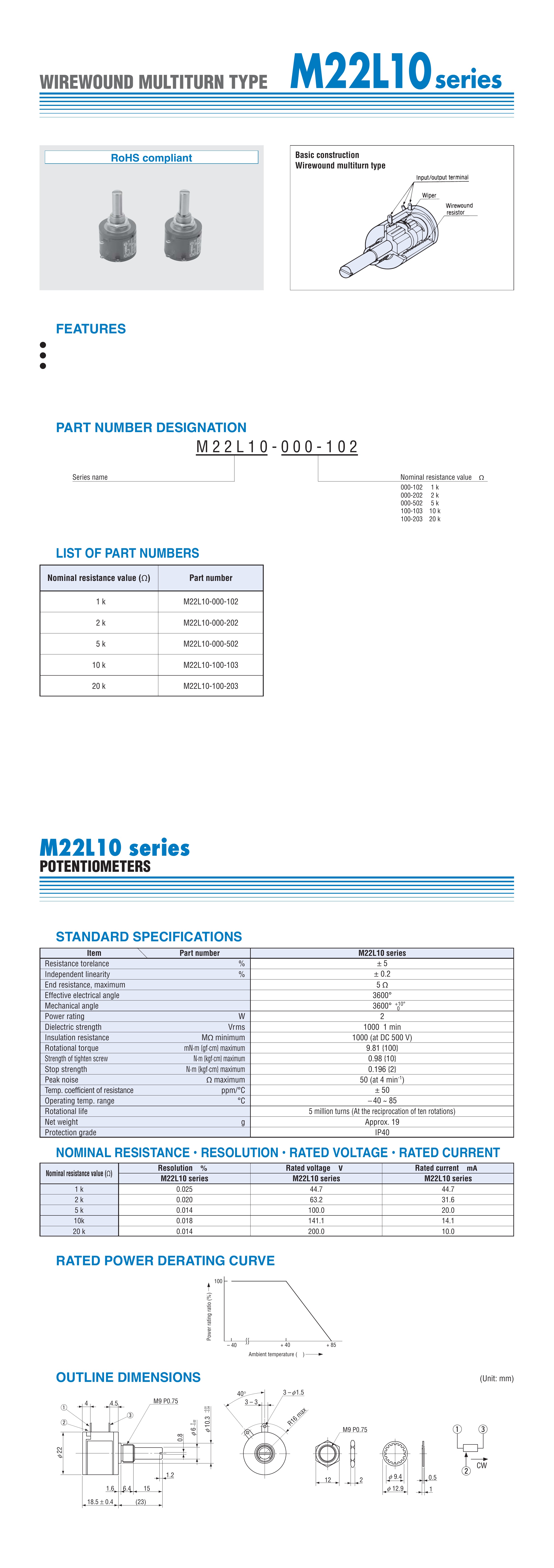 M22L10 Datasheet