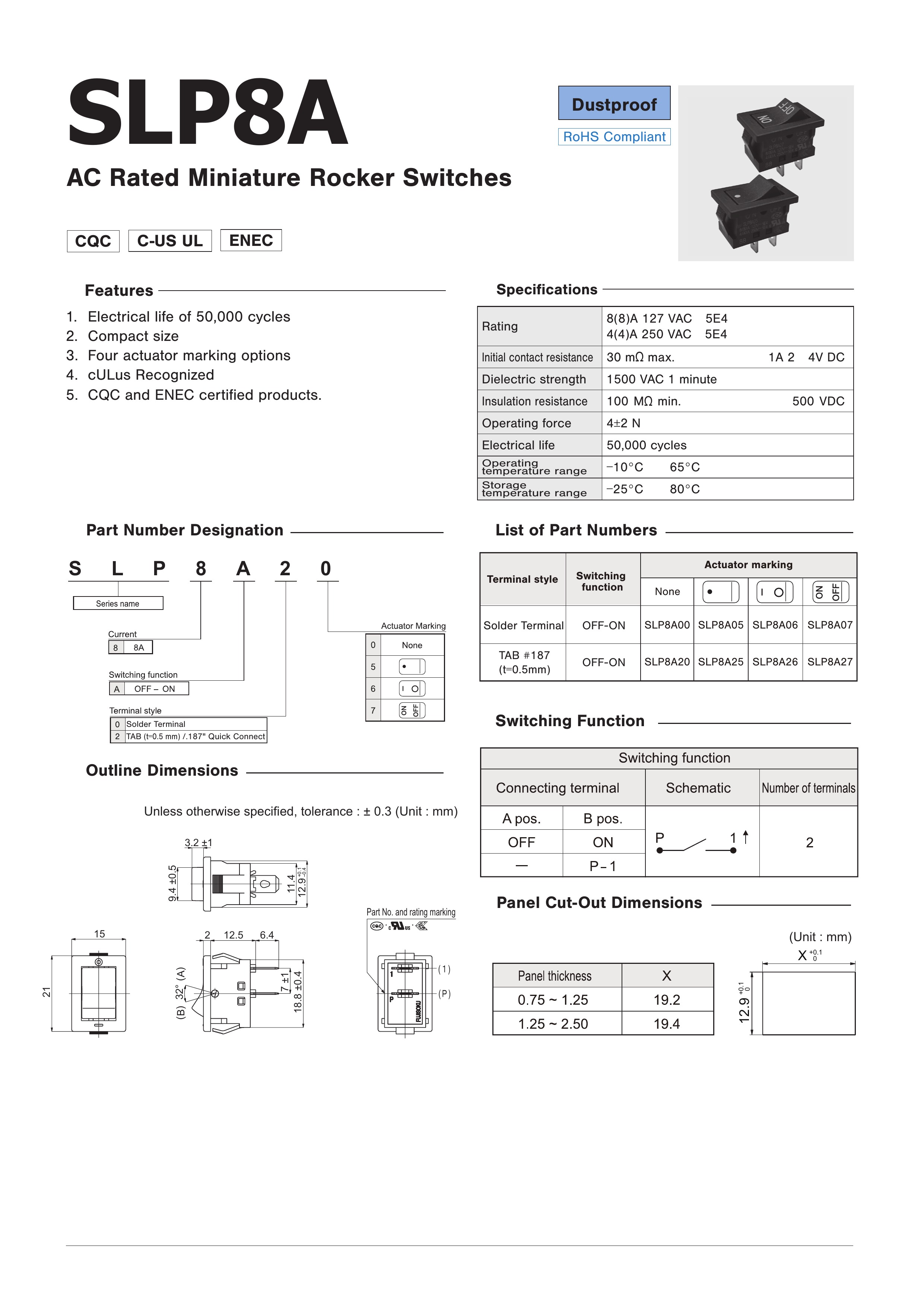 SLP8A Datasheet