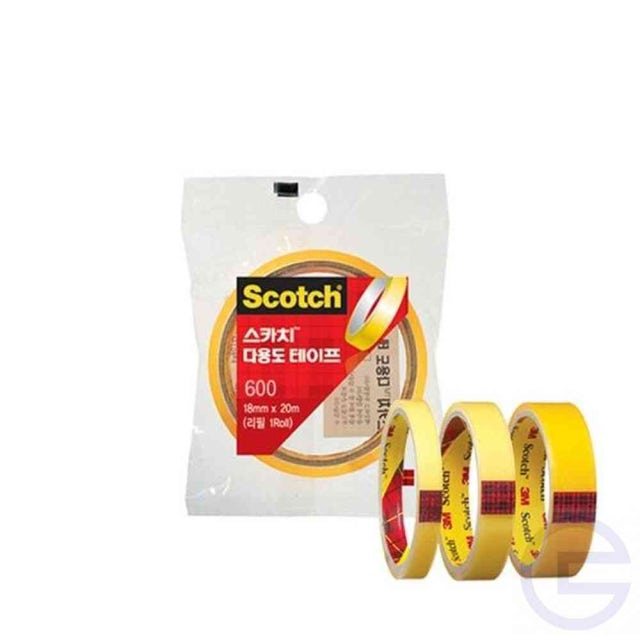 3M 스카치 다용도테이프 550 3인치(7.6cm) 12x20