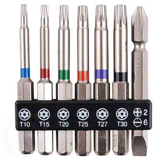 별비트 세트 65mm 7p 별모양비트 고장력볼트